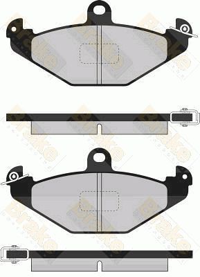 BRAKE ENGINEERING stabdžių trinkelių rinkinys, diskinis stabdys PA814